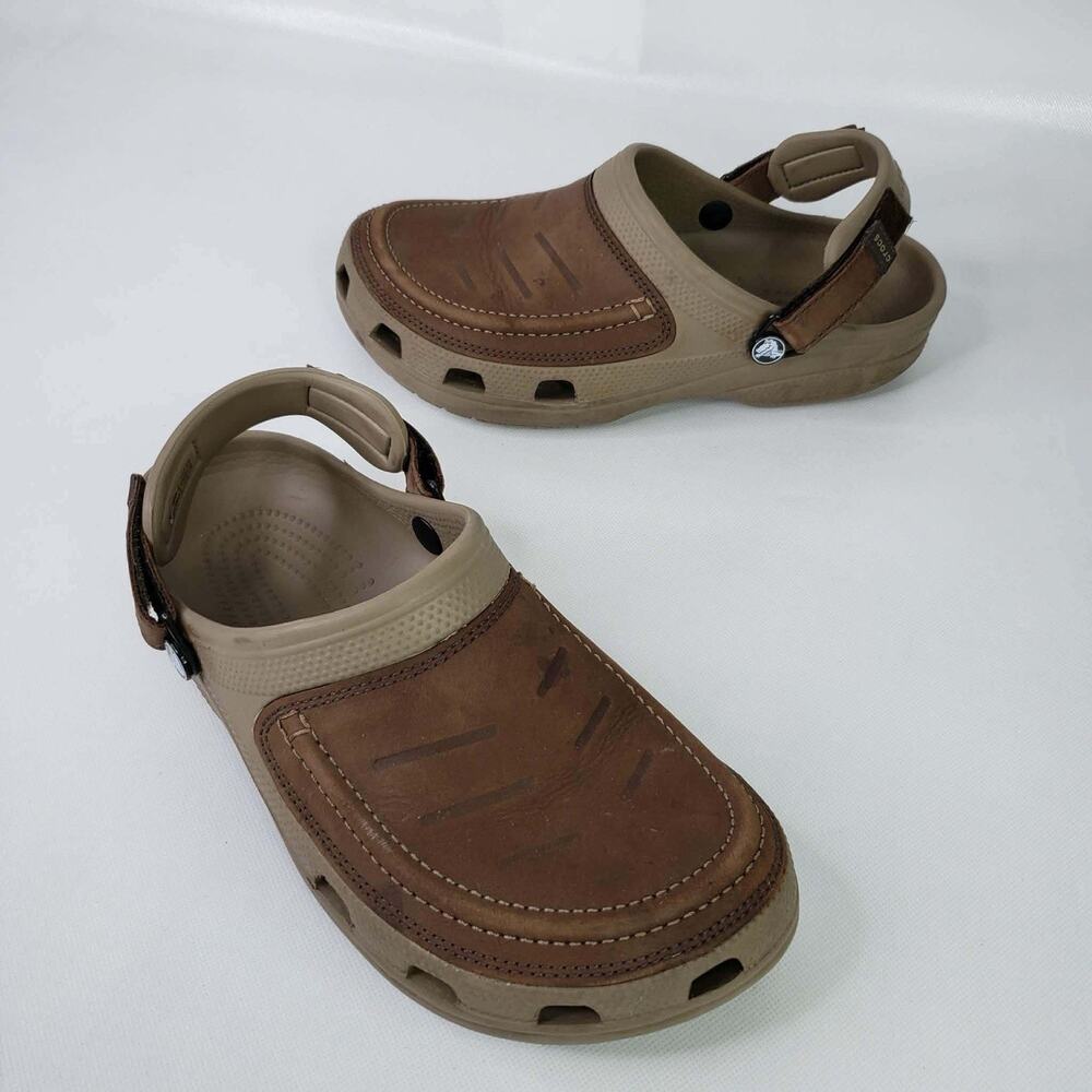 Crocs Men's Yukon Vista II LiteRide Clog Sandal Slip On Brown Men’s Size 8